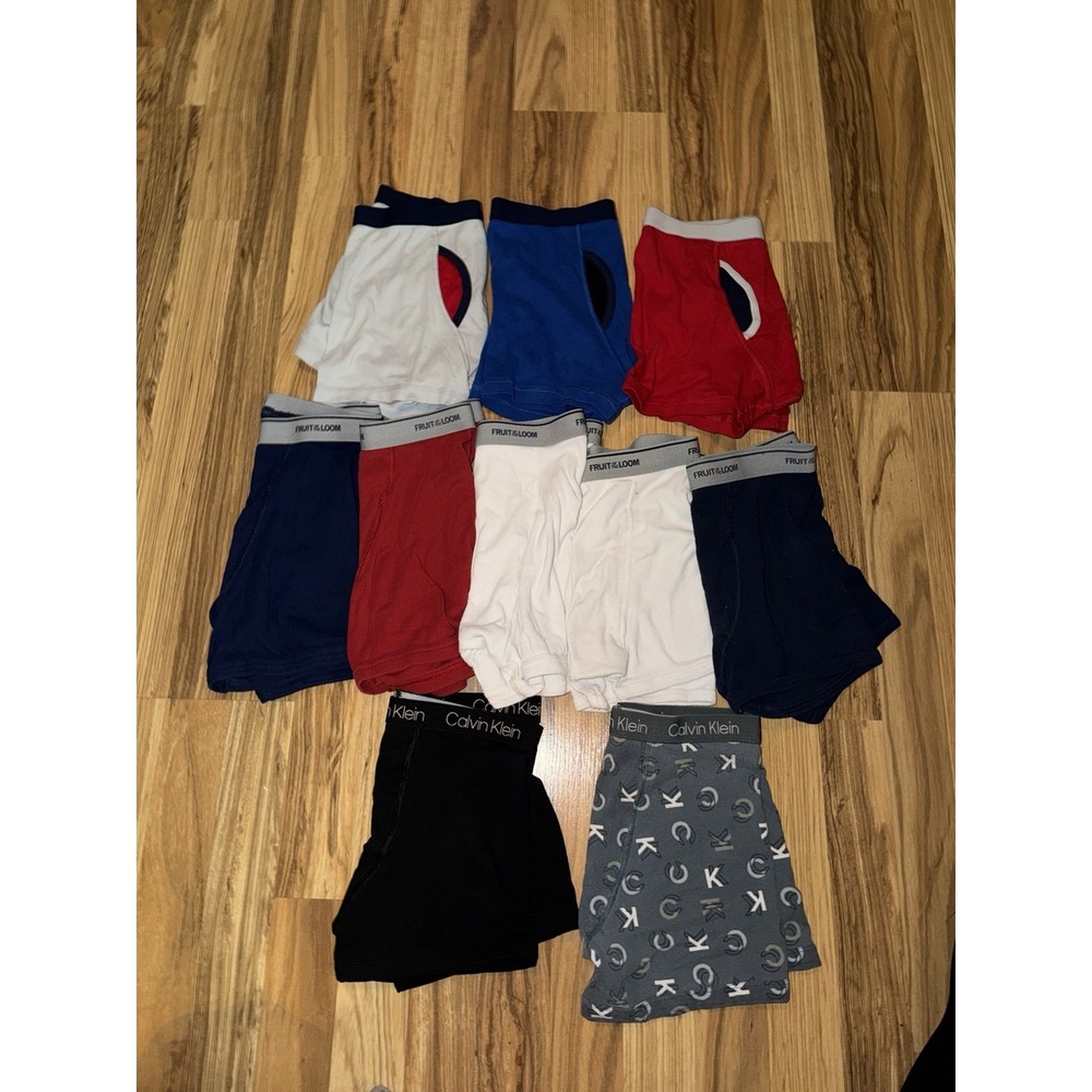 Calvin Klein Fruit Of The Loom Circo Boxer Briefs  Set of 10 Sz Large
